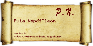Puia Napóleon névjegykártya